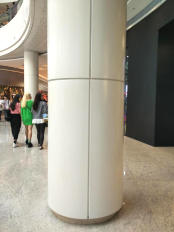 弧形鋁單板包柱獨具一格,裝飾效果佳